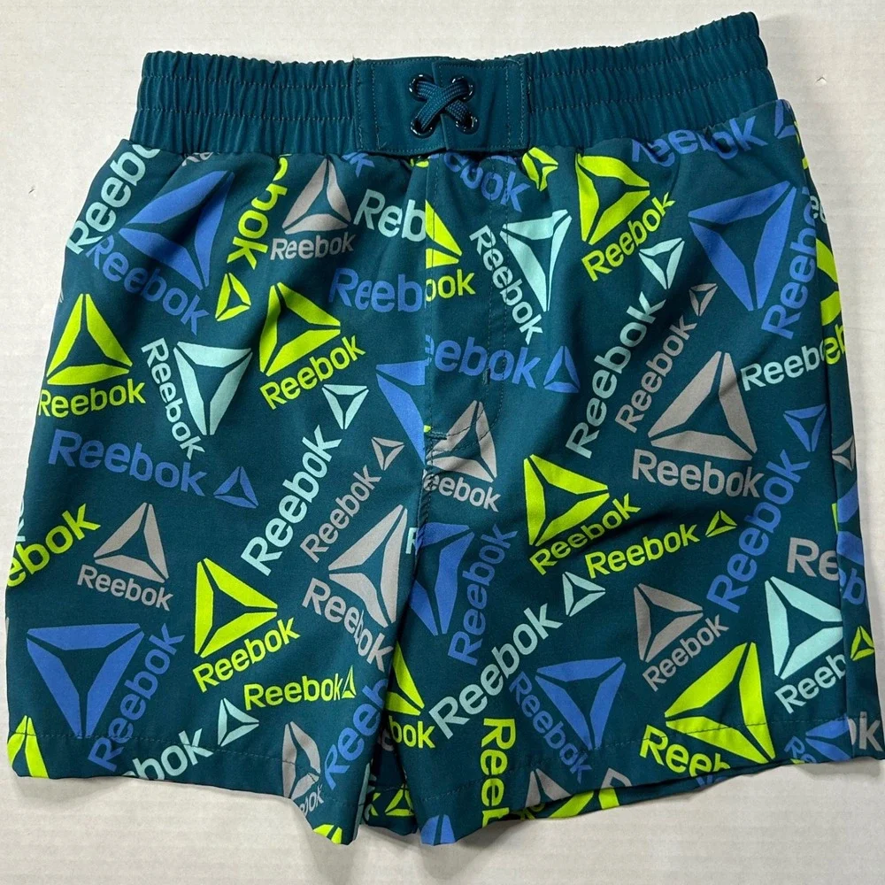 Reebok‎ Kids 5T Swimsuit Set Long Sleeve Rash Guard & Swim Trunks